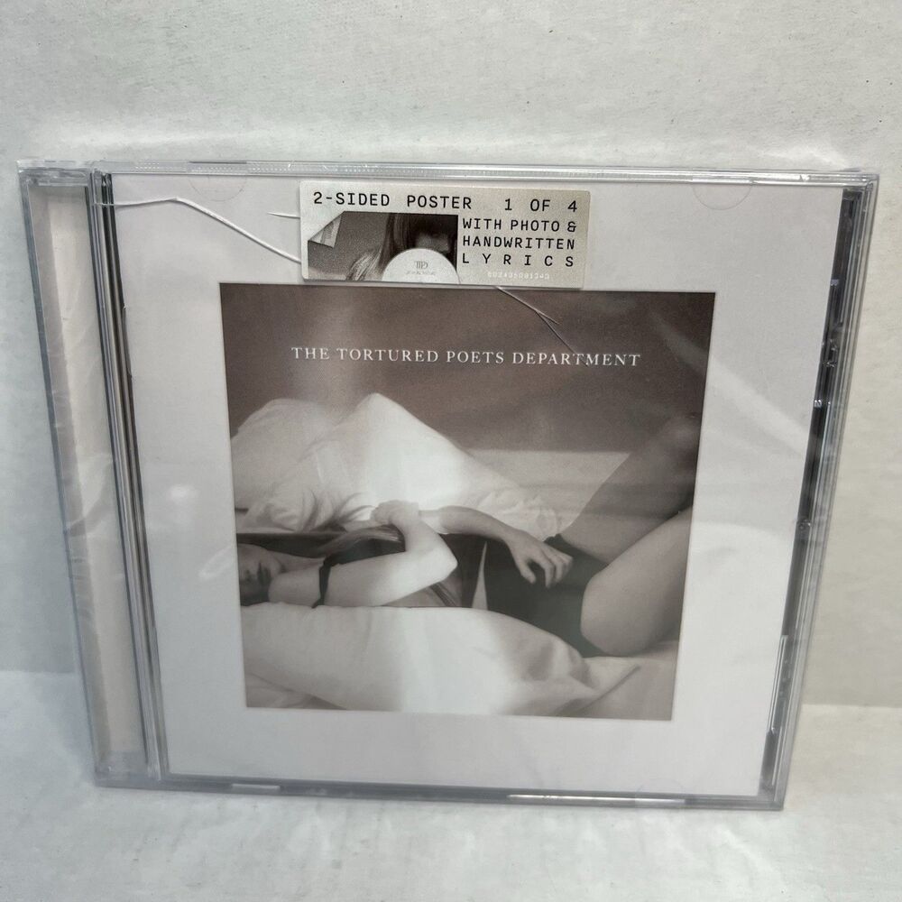 Taylor Swift Tortured Poets Department CD 2024 Poster 1/4 Damaged Case Sealed